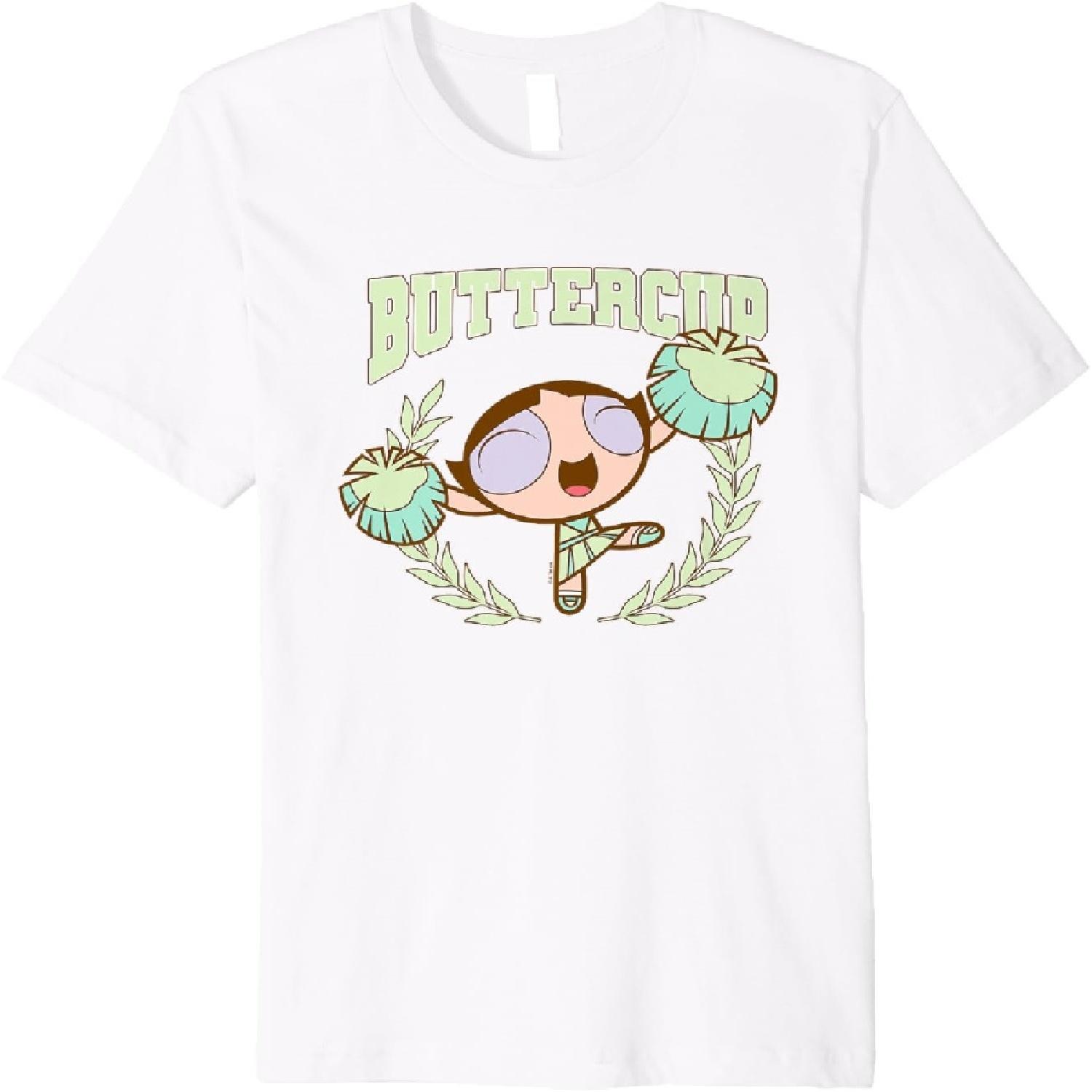 The Powerpuff Girls Buttercup Cheerleader Outfit Retro Premium T-Shirt S