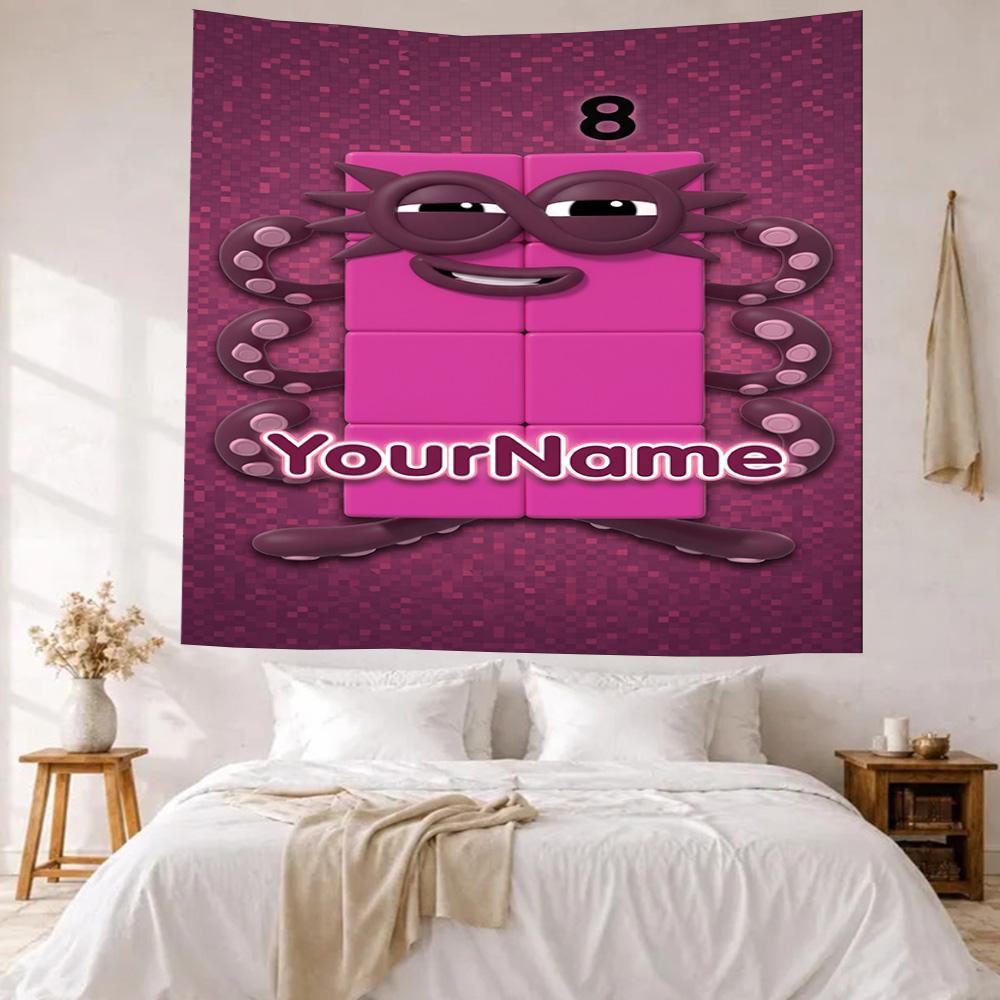 Numberblocks Custom Your Name Wall Decor Tapestry Art For Pet Memorial Birthdaywedding Party Backdrop Family Gift