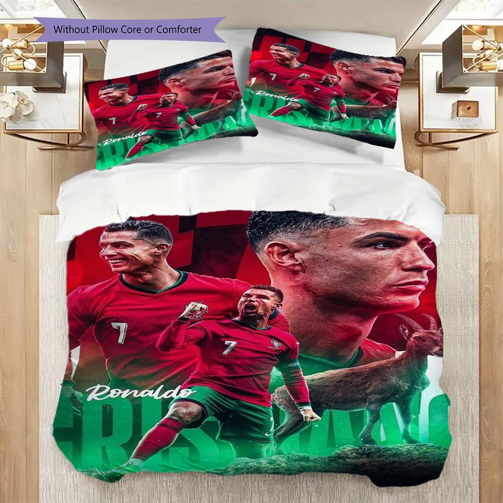 Biancheria da letto Legacy di Ronaldo (1 * copripiumino + 2 * federa, senza nucleo) Set biancheria da letto piatto 2D Copripiumino e federa Morbido e confortevole