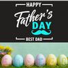 Blue Mustache Father's Day Decoration Lightweight Father's Day Banner Black Background Bold Font Holiday Decoration