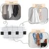 1/2Pcs Stainless Steel Silver Wall Hanging Hook Bathroom Hardware Set Towel Rack Toilet Paper Holder Organizer  Bar Accessories