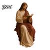 Statua di Gesù Sitter da Scaffale Vergine Maria che Legge Statuetta per Libreria Sitter in Resina Scultura Decorativa Casa Ufficio Regalo Amanti dei Libri