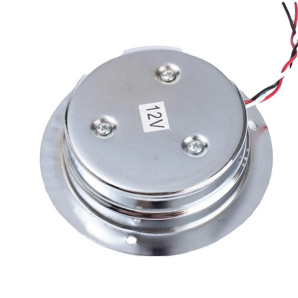 Universal High Brightness LED Tail, Brake, Reverse, and Turn Signal Light for 12V-24V CIMC Trucks, Chrome-Plated Metal