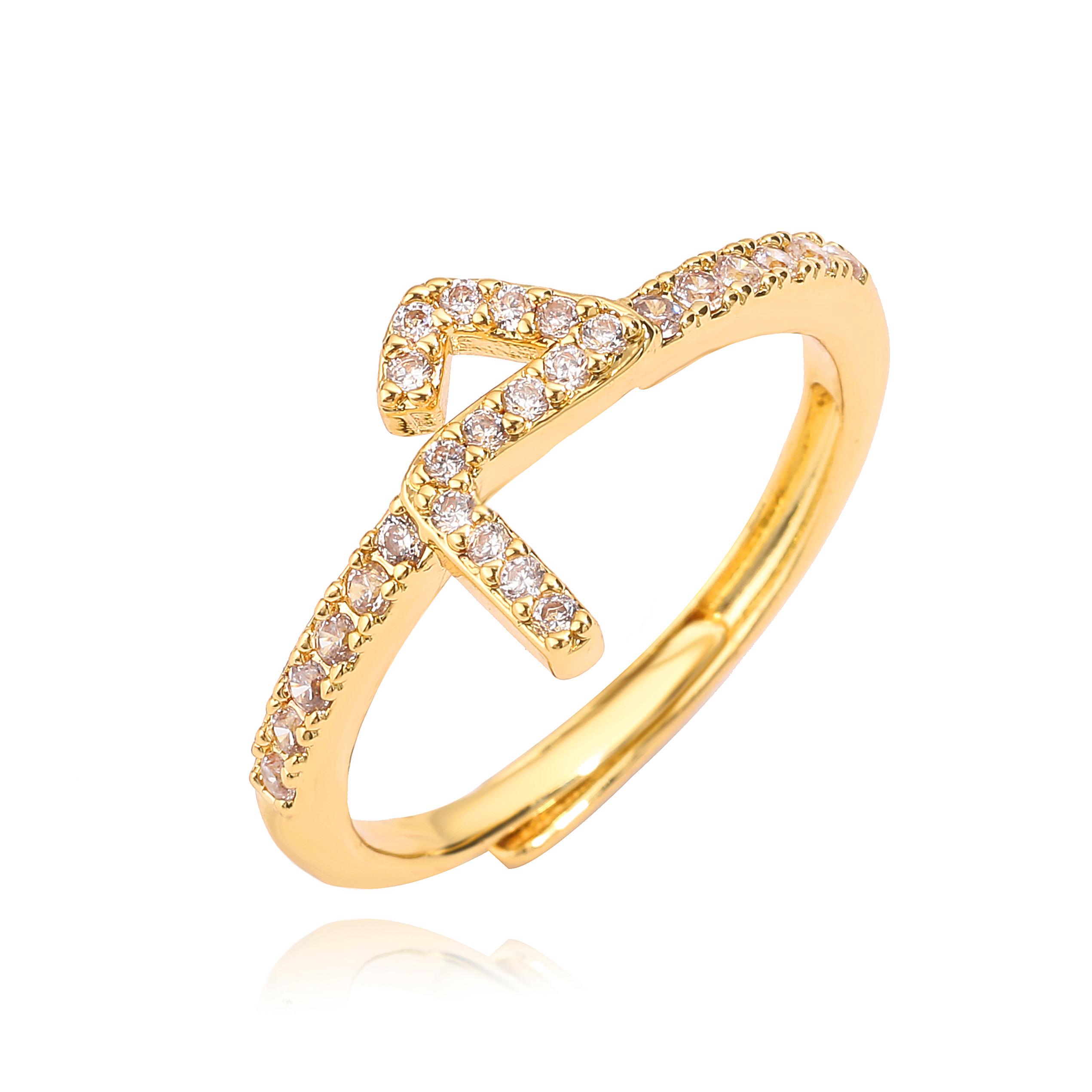 

New Design Women s Fashion Ring Simple Zircon Arabic Letters Glass Square Design Ring Arabian Style Party Zircon