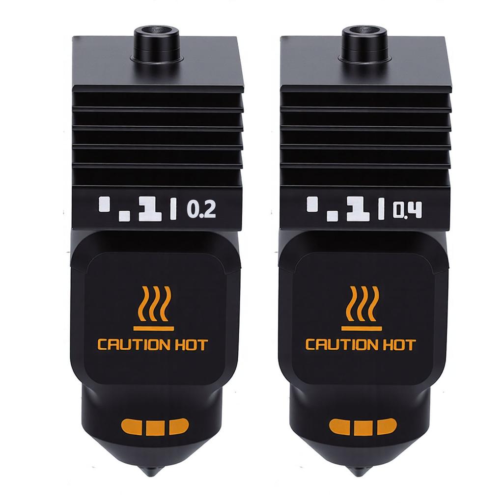 4PCS Hotend Kit Fit for Bambu Lab P2S 3D Printer 0.2MM 0.4MM Removable Hardened Steel Nozzle and Silicone Socks