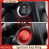 Auto Motor Start Stop Schalter Taste Zündschlüssel Ring Abdeckung Aufkleber Trim für Mazda CX5 CX3 CX4 Cx-3 3 6 Axela Atenza
