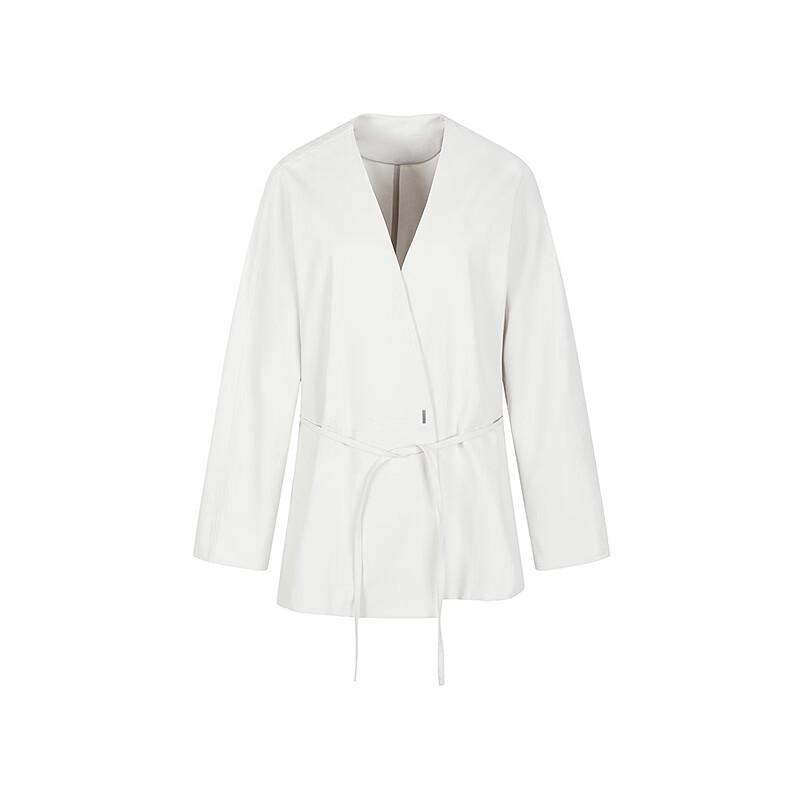 LESS 2025 Spring Women's Collarless Long Jacket