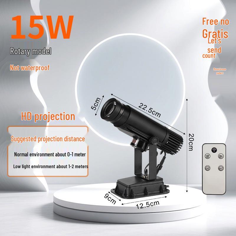 Waterproof Outdoor Logo & Text Projector Light for Shop Facades & Walls