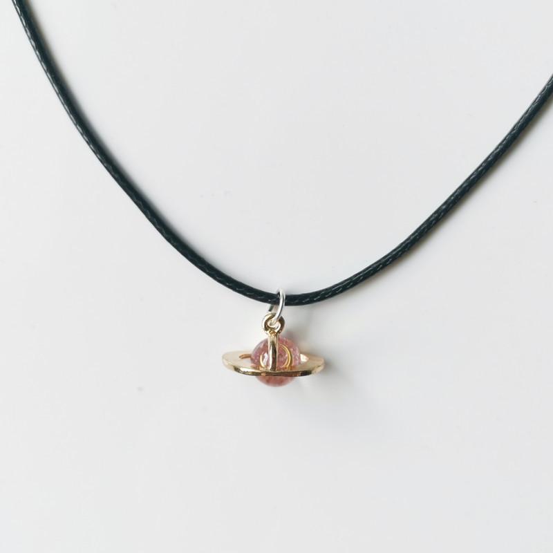 

Модні намиста з кулонами з місячної зірки та кристалів Космонавта для жінок, чоловіків, ювелірних виробів, парних космонавтів, любителів ювелірних виробів, подарунків, ланцюжка рожевий