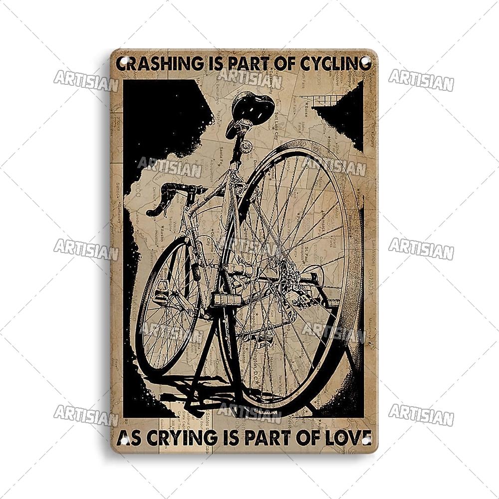 Artisian Cycling Metal Sign Bicycle Tin Plaque Bike Decorative Poster Wall Decor Garage Bar Pub Club Hotel Cafe Kitchen Home