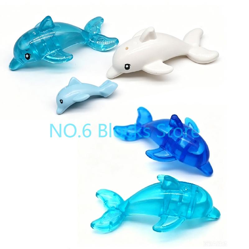 MOC Animal Building Blocks Sheep Dog Wolf Dolphin Pig Whale Elephant Educational Small Particle Zoo Scene Gift DIY Brick Toy S15