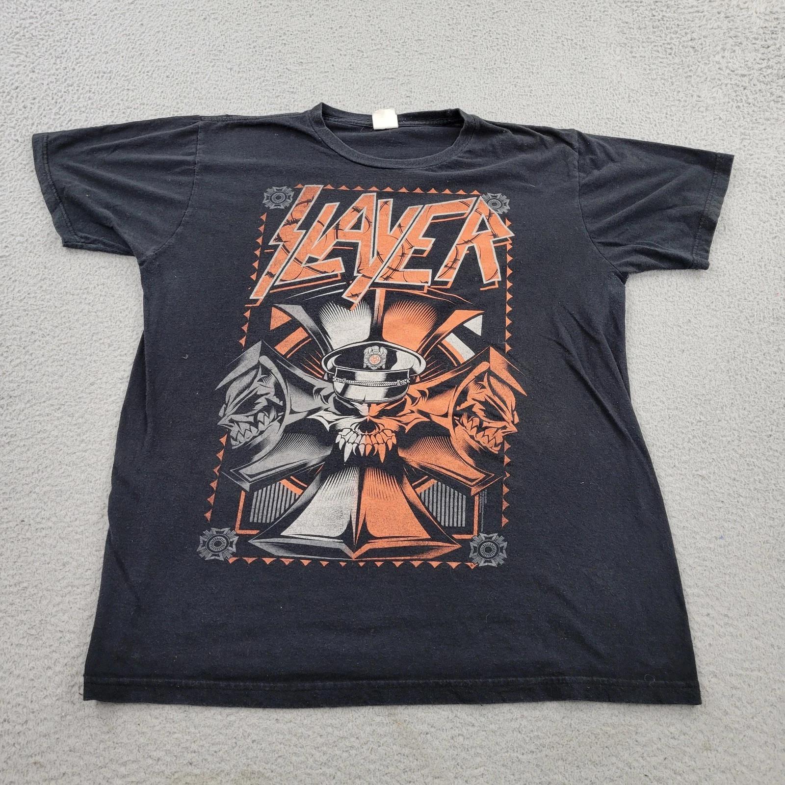 Slayer Shirt Mens XL Black Propaganda Skull & Cross Metal VTG Band Metal XL