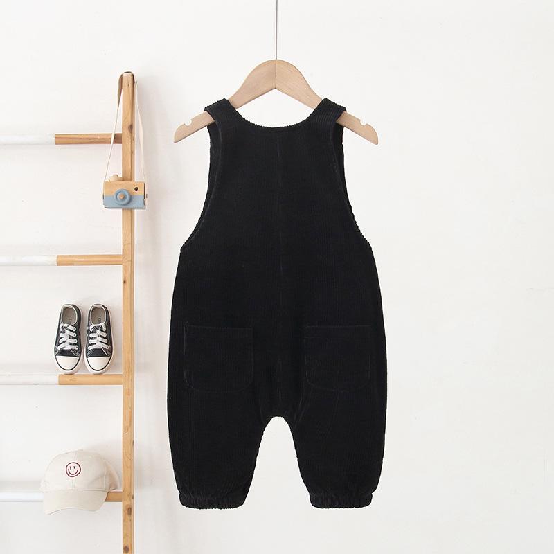 Winter Koreanischer Stil Cord Fleecegefütterte Cartoon Overalls für 0-3 Jahre