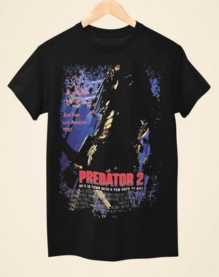 Vintage Predator 2 Movie T Shirt 90s Sci-Fi Horror Graphic Tee S-5XL