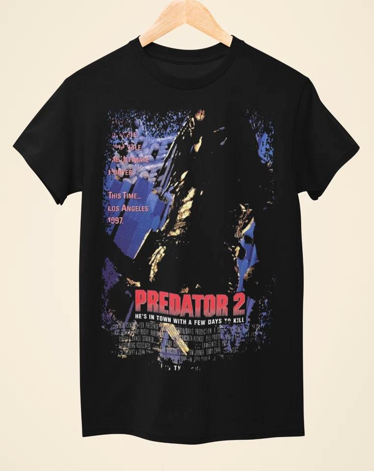 Vintage tričko z filmu Predátor 2 90. léta Sci-Fi Horor Grafické tričko S-5XL