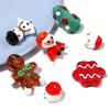 2pcs/lot Colorful Christmas Lampwork Beads Cute Santa Claus Snowman Elk Glass Beads For DIY Handmade Bracelet Christmas Gift
