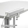 Sanwa Supply Desk Mounting Width Clamp, Silver, 10-40mm, TAP-F37CLAMP