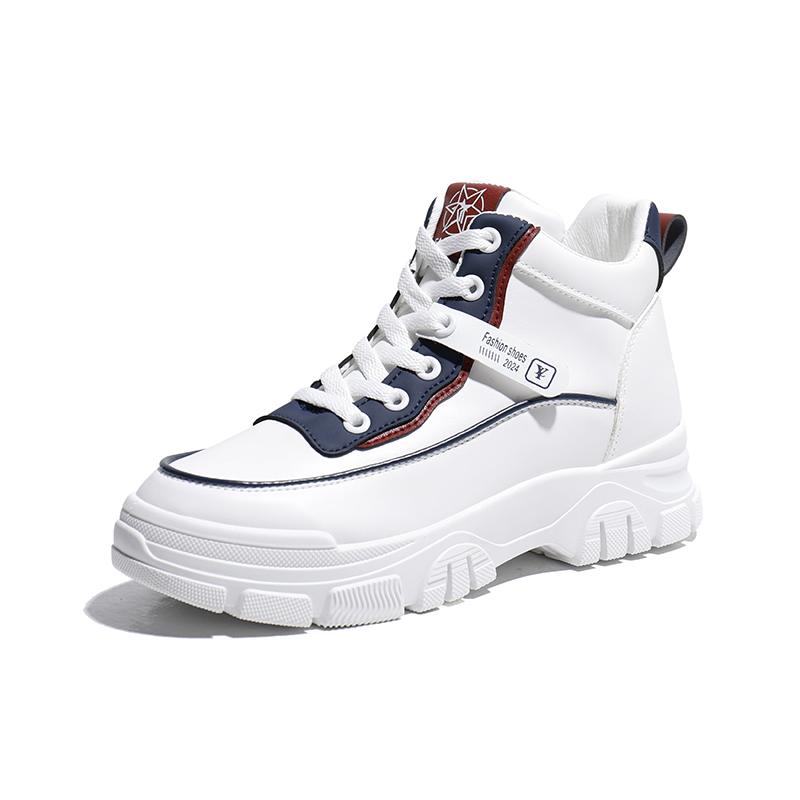 

Мода 2024 Новые ботинки Кожа Повседневная обувь Уличная Платформа Ходьба Мода Роскошный Дизайнер Лодыжка Работа Высокие Кроссовки Ковбой Зима 40