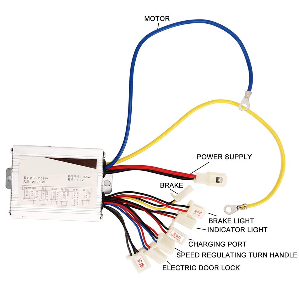 24V 350W Two Speed Controller Pedal Accelerator Kit Electric Bike Controller Foot Accelerator Conversion Kit