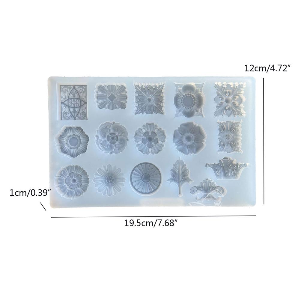 Various Embossed Flower Pattern Ornaments Silicone Mold Epoxy Resin Casting Jewelry Tool Making Diy Craft Home Decor
