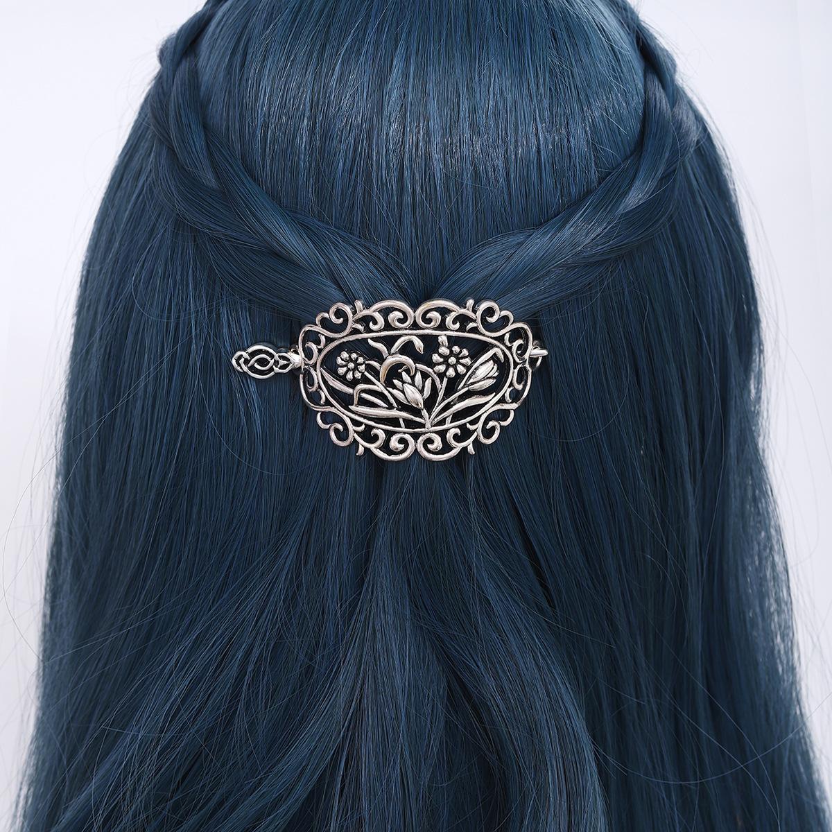 Vintage Celtic Knot Hollow Floral Hair Stick Viking Party Decorative Hair Pin For Women Elegant Updo Accessories