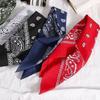 Trifong Bandana Red Handkerchief Adult Bandana Paisley Red 100% Cotton Cotton Bandana Men's Unisex 55cm x 55cm KC-D