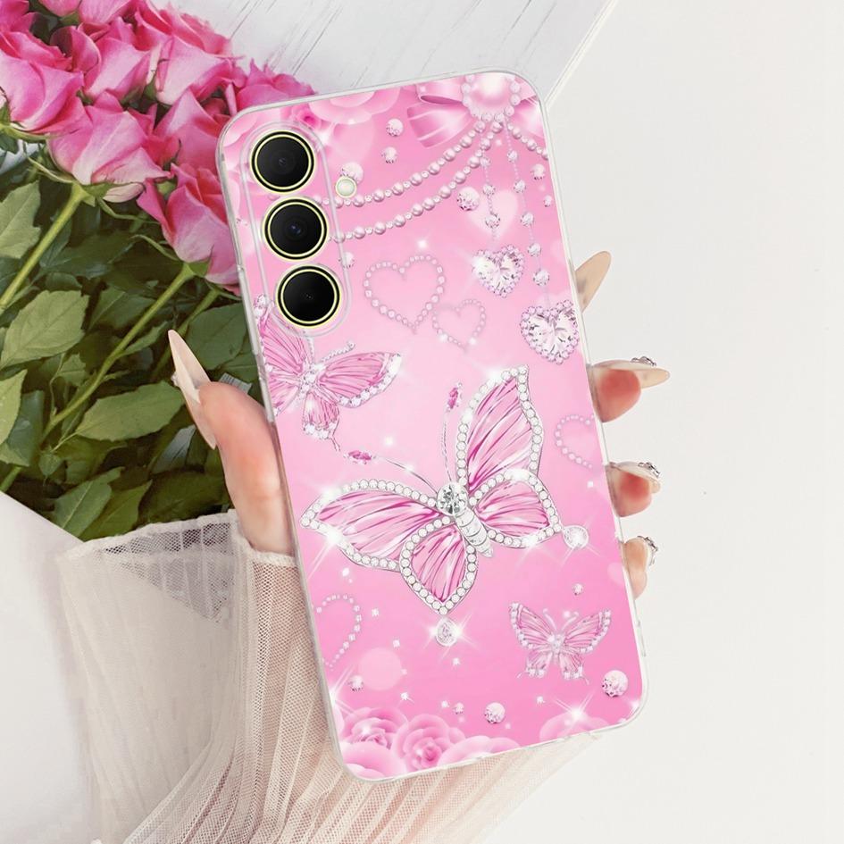 Hülle Für Samsung Galaxy A17 A37 A57 5G Cover Neue Stilvolle Blume Klare Weiche Silikon Handyhülle Für Samsung A 17 A 37 A 57 Stoßfänger