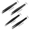 XINMEIWEN Professional Stainless Steel Hair Removal Precision Eyebrow Tweezers with Angled and for Eyebrow and Facial Hair Includes 1 Plastic Storage