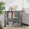 Bookcase - vidaXL - Concrete Grey - 80 X 24 X 75 Cm - 2 Shelves - Contemporary Design