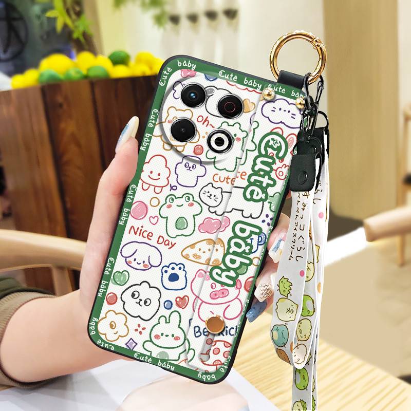 Wristband Soft Case Phone Case For Tecno Spark30 Pro 4G/KL7 Dirt-resistant Ring Cute Kickstand Waterproof Back Cover