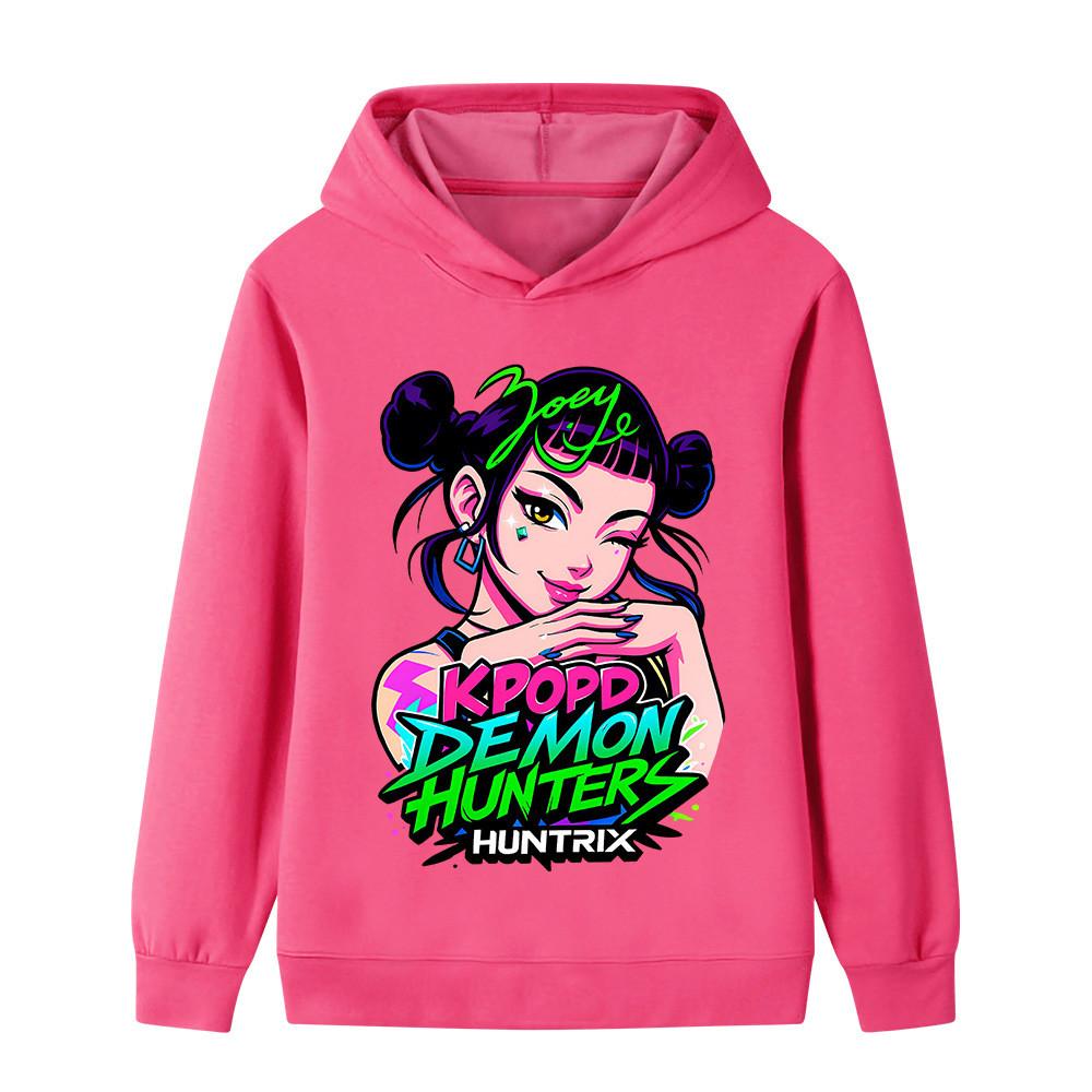 B1214 Kinder Jungen Mädchen Kpop Rumi Zoey Mira Print Langarm Hoodie