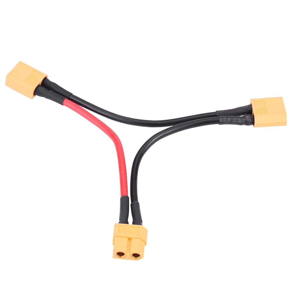 2PcsSet XT60 Series Battery Pack Connector Adapter Cables for RC Lipo 1 Female To 2 Male