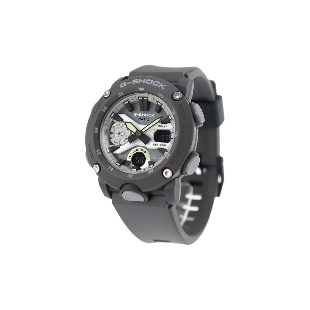 Casio G-Shock GA-2000HD-8A Аналогово-цифровые кварцевые мужские часы Черный полимерный ремешок Водонепроницаемые