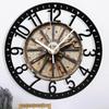 25cm Circular Metal Wall Clock Made of Durable Iron with a Protective Coating