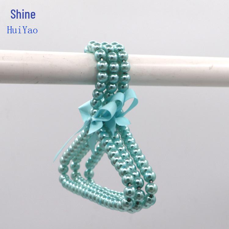 20cm Fashion Pearl Hanger with Bow - Pet, Dog, and Children's Plastic Hanger