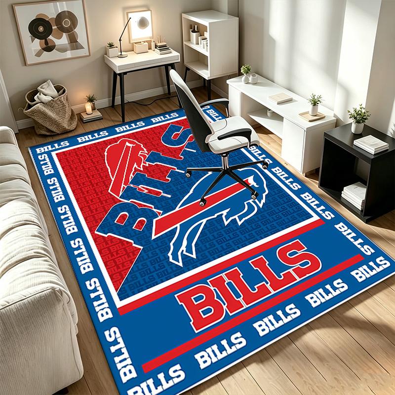 Buffalo Bills Ein Teppich geeignet für Bürostuhlbereiche Wohnzimmer und Computertische perfekt für Heimbüros und ein ideales Weihnachtsgeschenk
