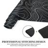 HGWALP Mouse Pad Gaming TOPO Large Mouse Pad Black and White Terrain Mouse Pad with Rubber Extension XXL Keyboard Mat for X Inches Non-Slip Base,