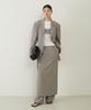 From Wear Tucked Pencil Maxi Skirt Gray