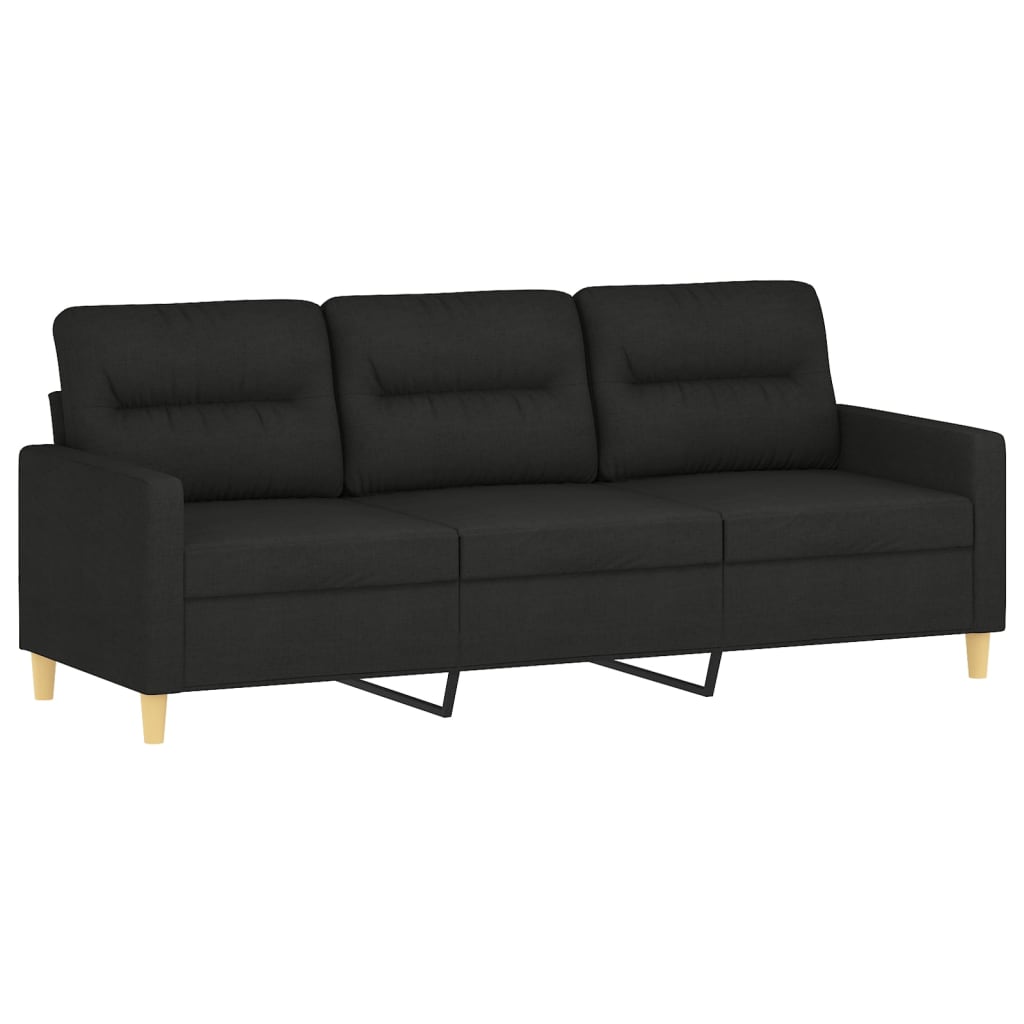 Vidaxl 4-Cz. Relaxation Set With Cushions, Black, Fabric