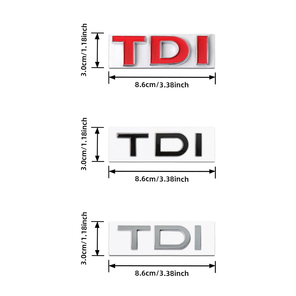 Car Stickers 3D Metal Letters TDI Emblem Logo Badges Accessories For Volkswagen VW Golf TDI Caddy K79 Scirocco Beetle CC Touareg MK4