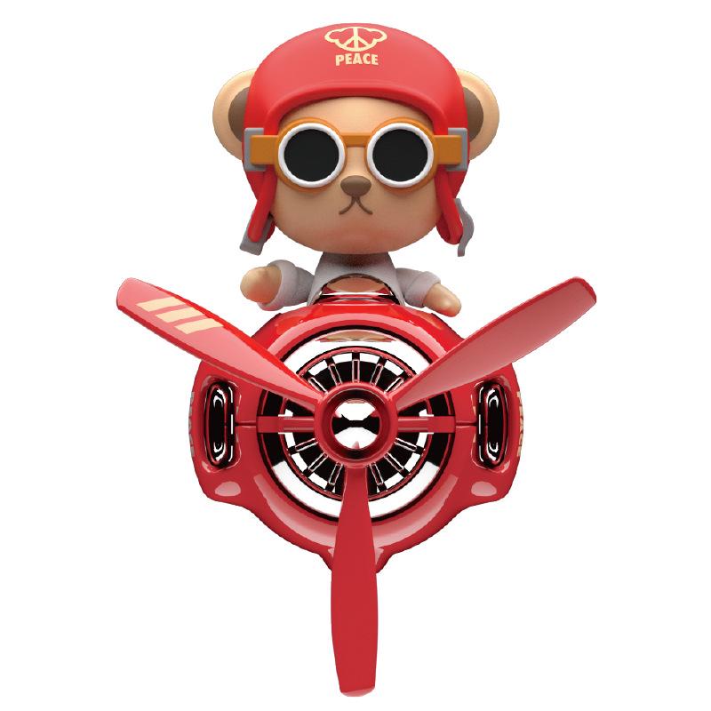 

Cartoon Airplane Car Air Freshener with Shaking Head Design