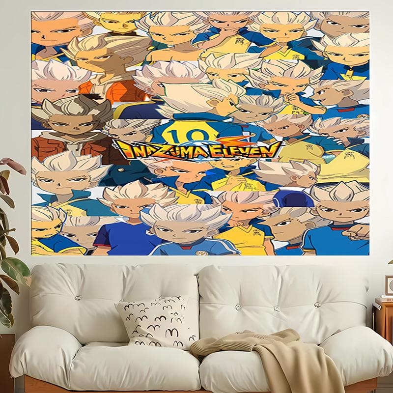 1ks Gobelín Inazuma Eleven, Obývací pokoj, Ložnice, Kancelář, Dekorace na párty, Ideální sváteční dárek