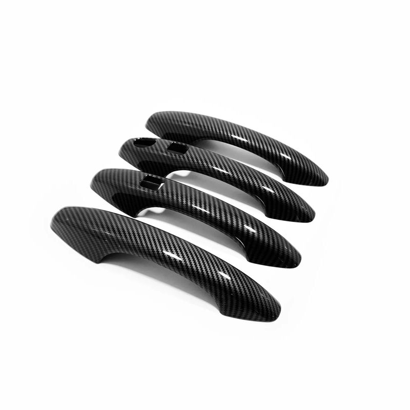 For GWM Haval H6 3rd Gen   ABS Chrome Carbon Fiber Black Car Door Handle Caps Cover Frame Trims Car Styling Accessories