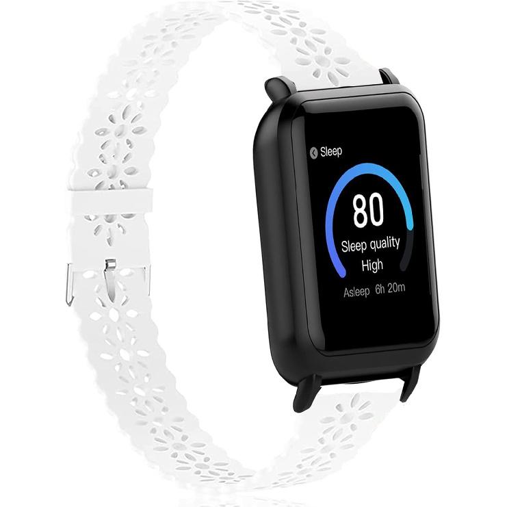 Compatible for 3Plus Vibe Plus Band, Silicone Lace Slim Thin Hollow-Out Replacement Straps Compatible with 3Plus Vibe Plus/Vibe +/Vibe Lite/Vibe Pro