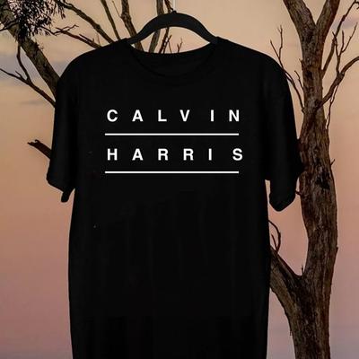 Calvin Harris Czarny Bawełniany Pełny Rozmiar Koszulka Unisex FN1379 Koszulka Unisex