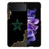 Morocco Flag Soccer Coque For Samsung Z Flip7 6 Galaxy Case Shockproof Z Flip5 Z Flip3 4 5G Hard Cover Phone TPU PC Hard Funda