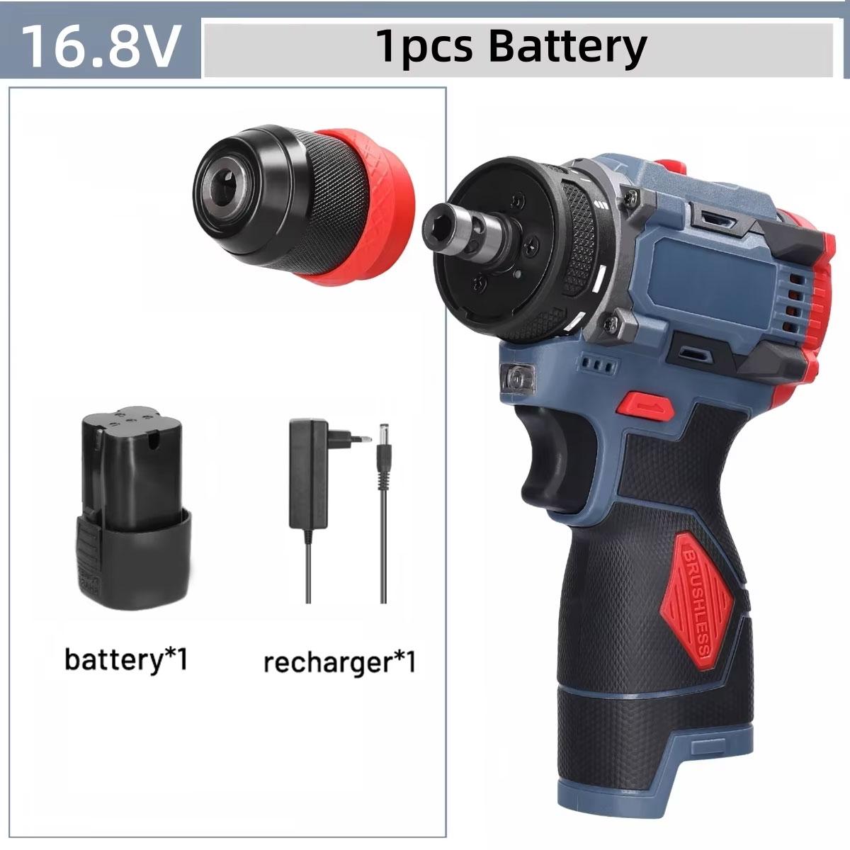 

Новая 16,8 В Бесщеточная 2в1 Бесщеточная Электрическая Отвертка Электроинструмент Отвертка для Бытовой Техники Установка Мебели
