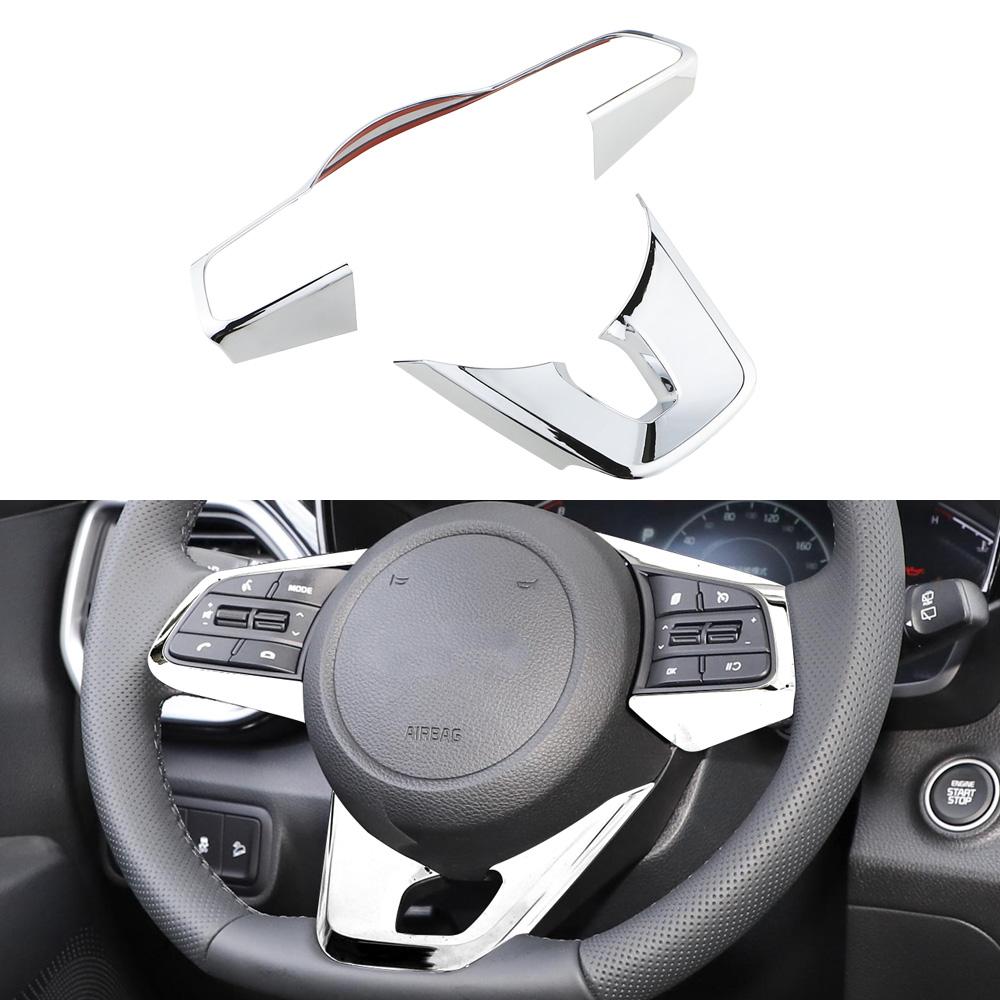 For Kia Forte Seltos K3 2019 2020 2026 Steering Wheel Buttons Panel Cover Trim Decoration Sticker Interior Accessories