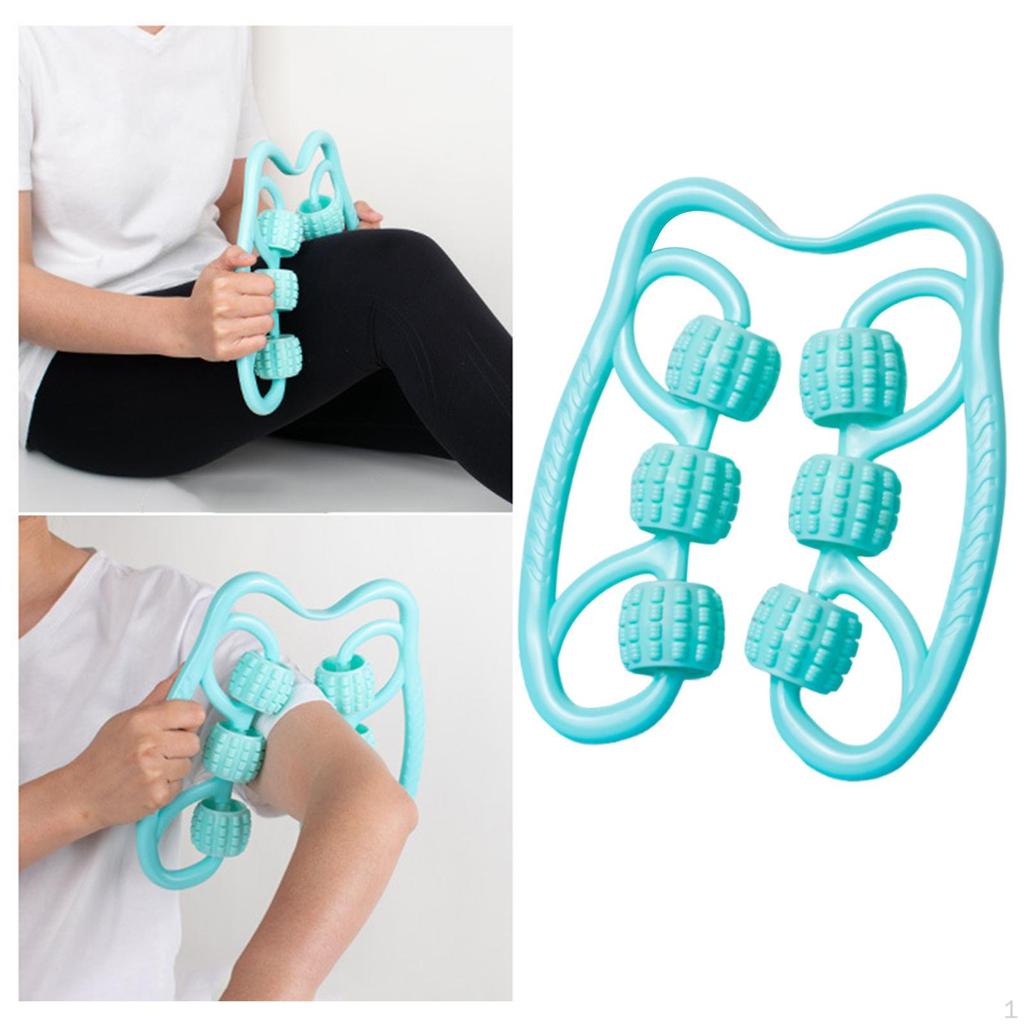 6 Wheel Fascia Calf Massage Tool Portable Degree for Leg Arm Indoor Sports Gift