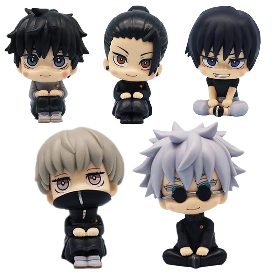 Non-Toxic Q Version Jujutsu Kaisen Figures Cute Yuji Itadori Gojo Satoru Pvc Action Figures Anime Figure Model Toys Collection Doll Gift